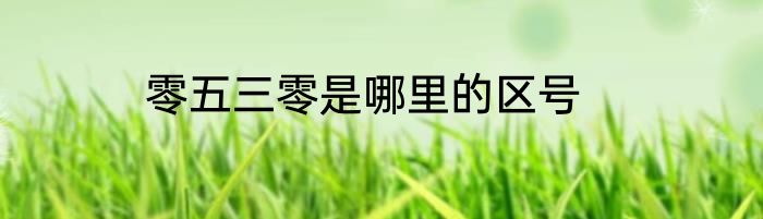 零五三零是哪里的区号