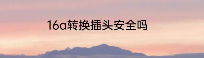 16a转换插头安全吗