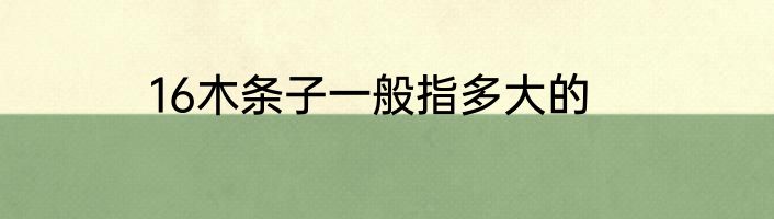 16木条子一般指多大的