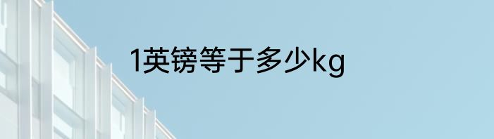 1英镑等于多少kg