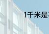 1千米是不是等于1公里