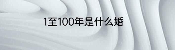 1至100年是什么婚