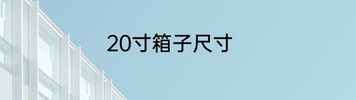 20寸箱子尺寸