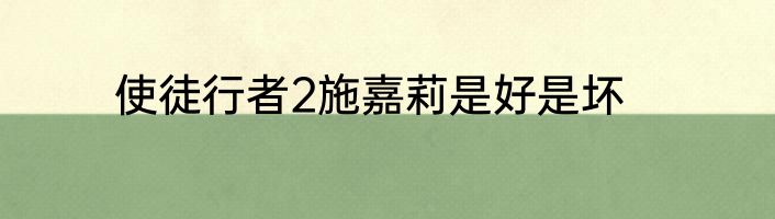 使徒行者2施嘉莉是好是坏