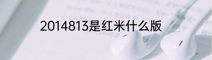 2014813是红米什么版