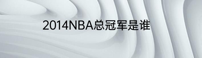 2014NBA总冠军是谁