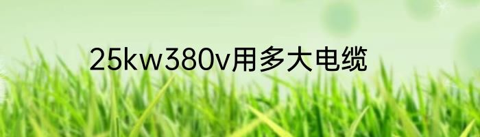 25kw380v用多大电缆