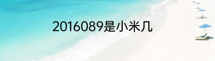 2016089是小米几