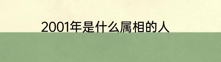 2001年是什么属相的人