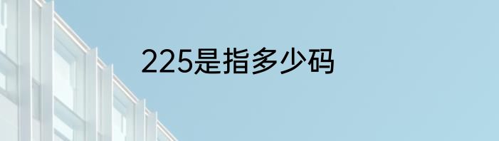225是指多少码