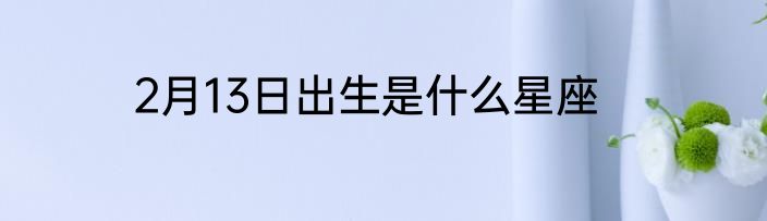 2月13日出生是什么星座
