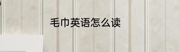 毛巾英语怎么读