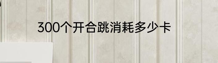 300个开合跳消耗多少卡