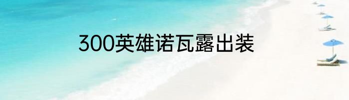 300英雄诺瓦露出装