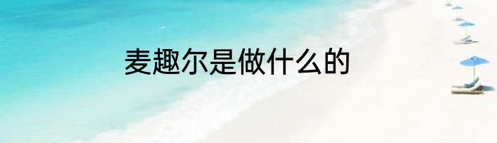 麦趣尔是做什么的