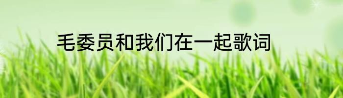 毛委员和我们在一起歌词