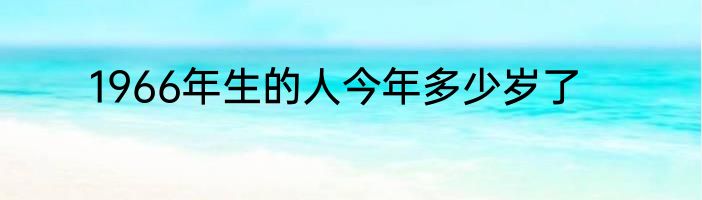 1966年生的人今年多少岁了