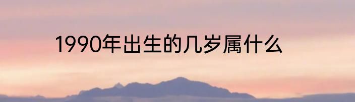 1990年出生的几岁属什么