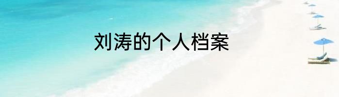 刘涛的个人档案