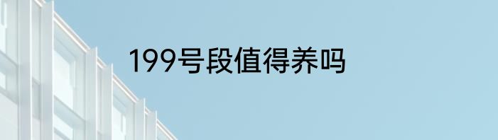 199号段值得养吗