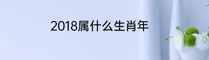 2018属什么生肖年