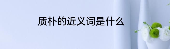 质朴的近义词是什么