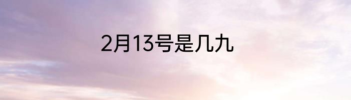 2月13号是几九