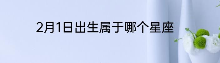 2月1日出生属于哪个星座
