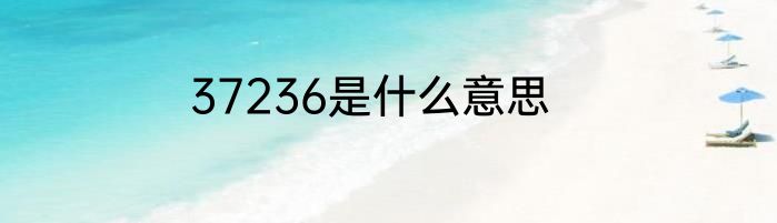 37236是什么意思