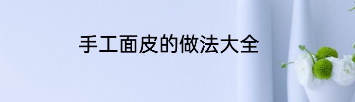 手工面皮的做法大全