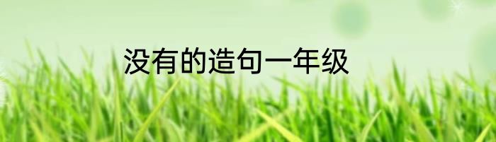 没有的造句一年级