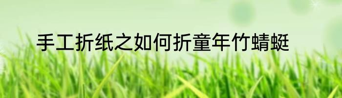 手工折纸之如何折童年竹蜻蜓