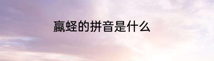 蠃蛏的拼音是什么