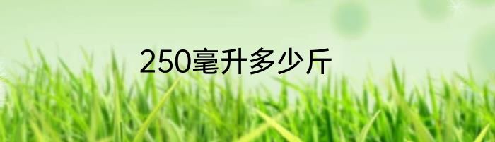 250毫升多少斤