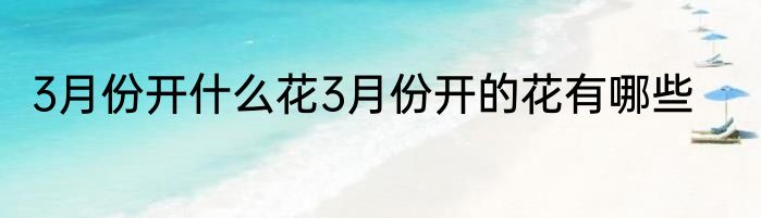 3月份开什么花3月份开的花有哪些