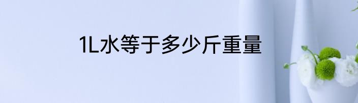 1L水等于多少斤重量