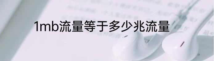 1mb流量等于多少兆流量