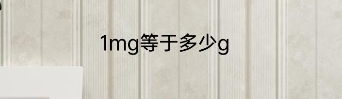 1mg等于多少g