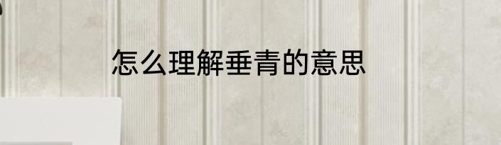 怎么理解垂青的意思