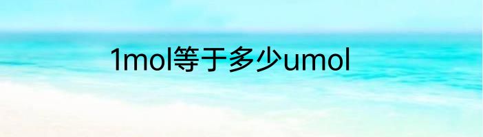 1mol等于多少umol