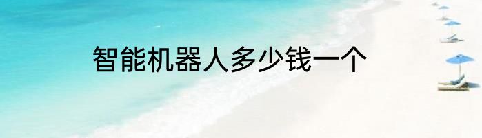 智能机器人多少钱一个