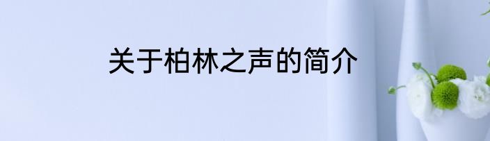 关于柏林之声的简介