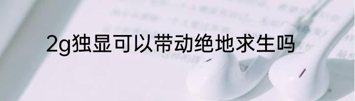 2g独显可以带动绝地求生吗