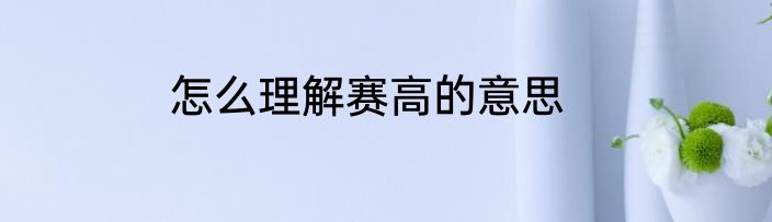 怎么理解赛高的意思