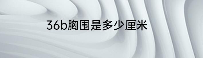 36b胸围是多少厘米