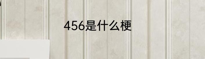 456是什么梗