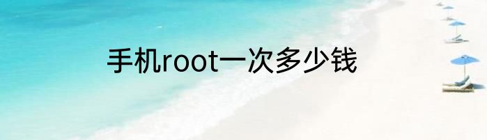 手机root一次多少钱