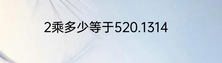 2乘多少等于520.1314