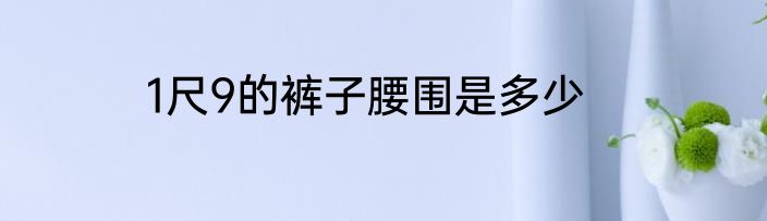 1尺9的裤子腰围是多少