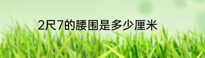 2尺7的腰围是多少厘米